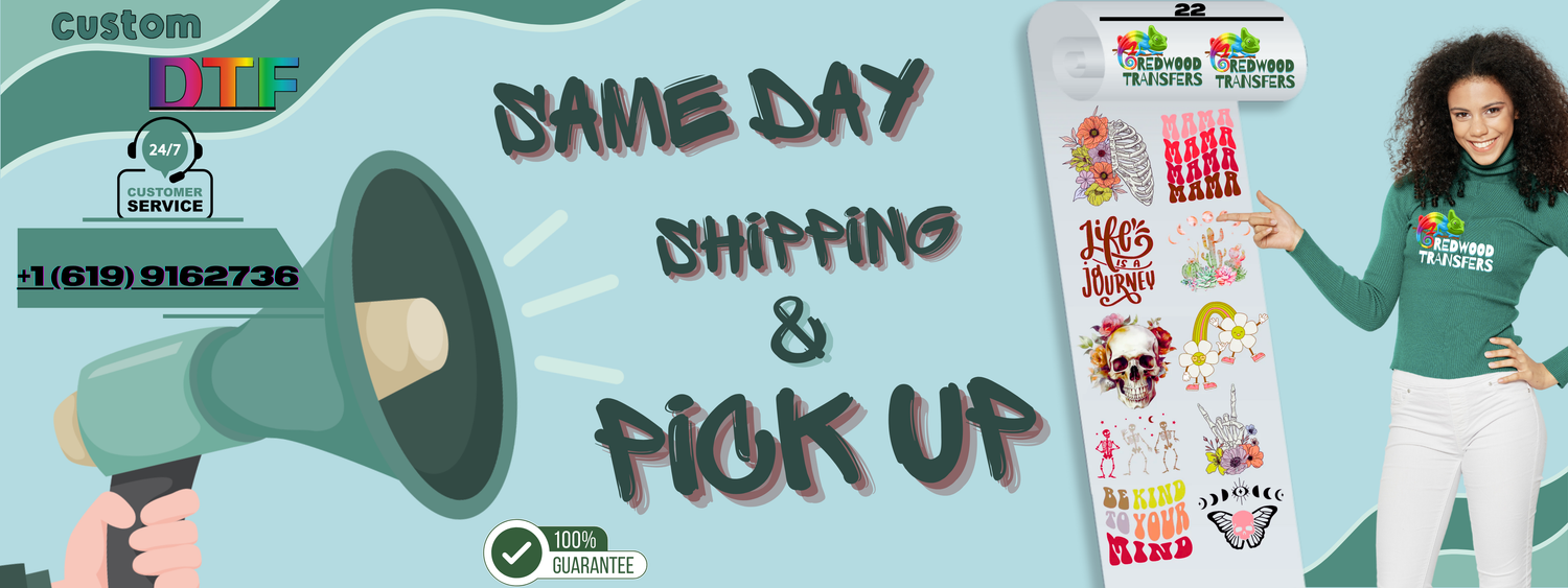 Premium Custom DTF Transfers & Gang Sheets – Same‑Day pick up or Shipping in California